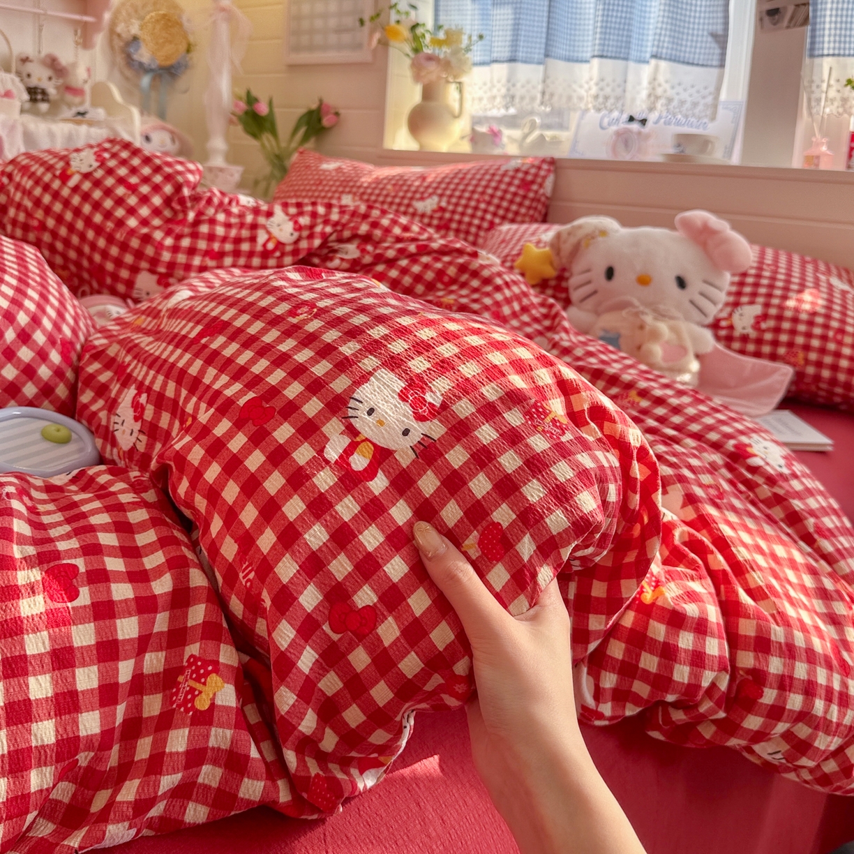 初念 2026新款云感纱印花四件套 礼物KT