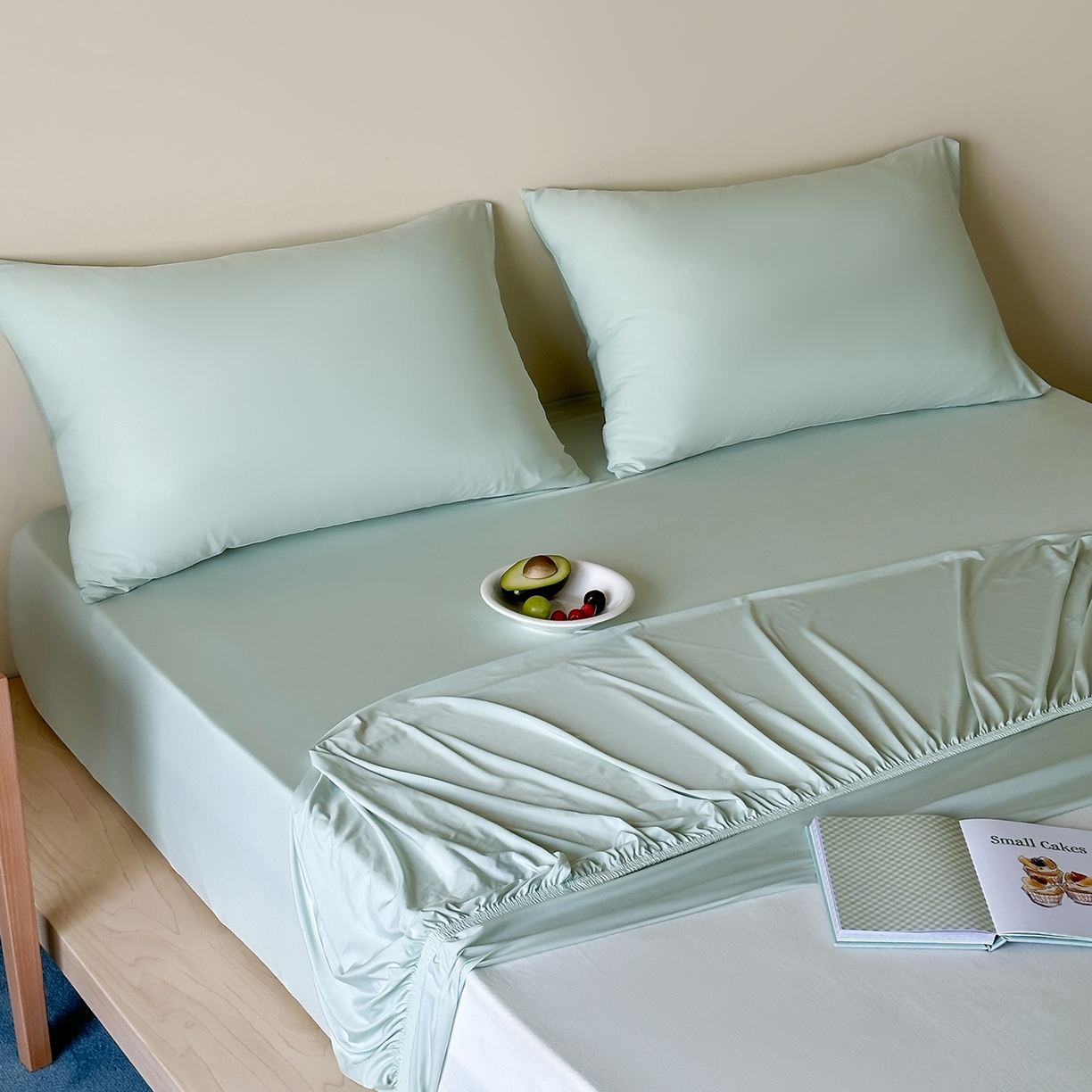 91家纺网 家纺一手货源 找家纺 （总）RYB红黄兰 2026新款设计师原创A类锦氨贴布绣超凉感床笠三件套床笠单件