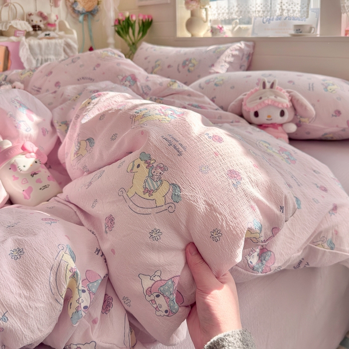 91家纺网 家纺一手货源 找家纺 （总）初念 2026新款云感纱印花四件套