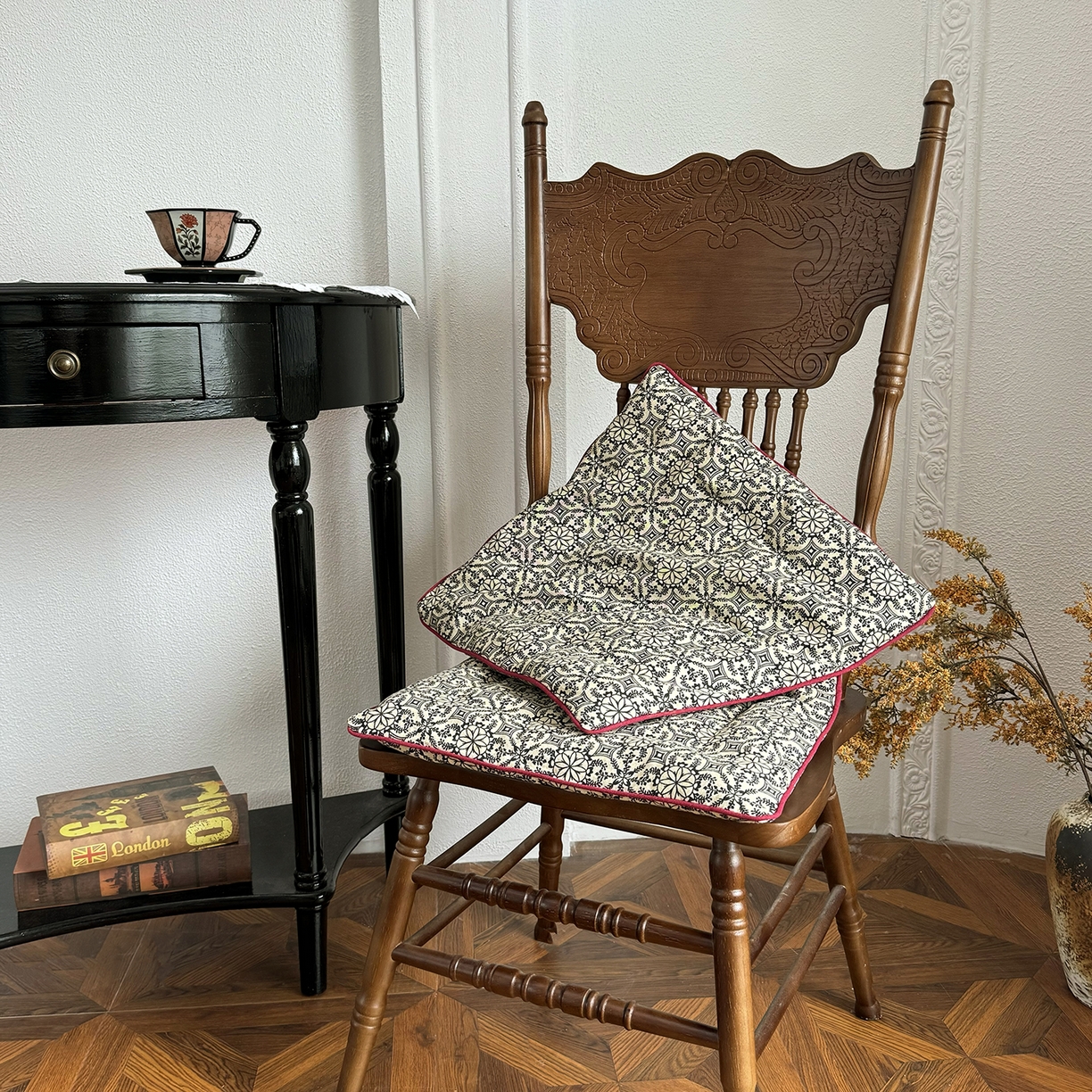 91家纺网 家纺一手货源 找家纺 （总）座享家 2026新款棉麻复古坐垫