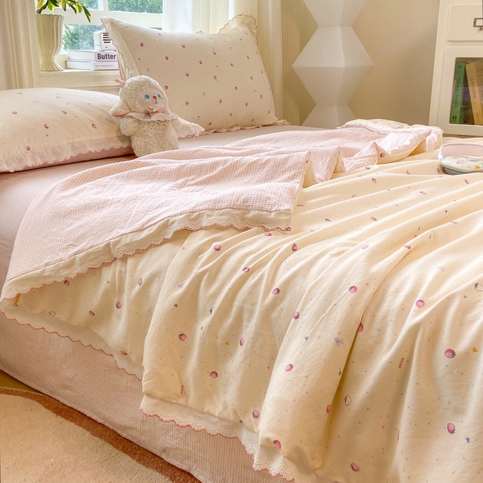 91家纺网 家纺一手货源 找家纺 （总）漫仙阁家纺 2026新款云感泡芙棉夏被四件套