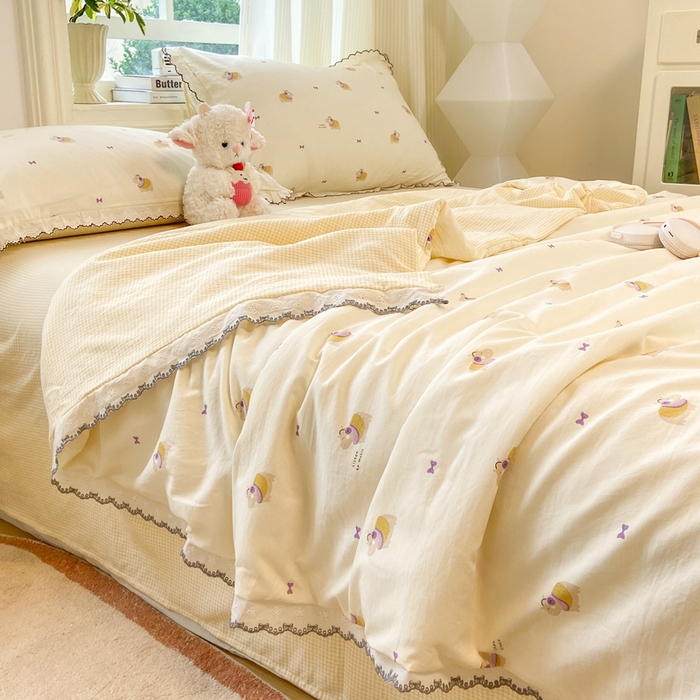 91家纺网 家纺一手货源 找家纺 （总）漫仙阁家纺 2026新款云感泡芙棉夏被四件套