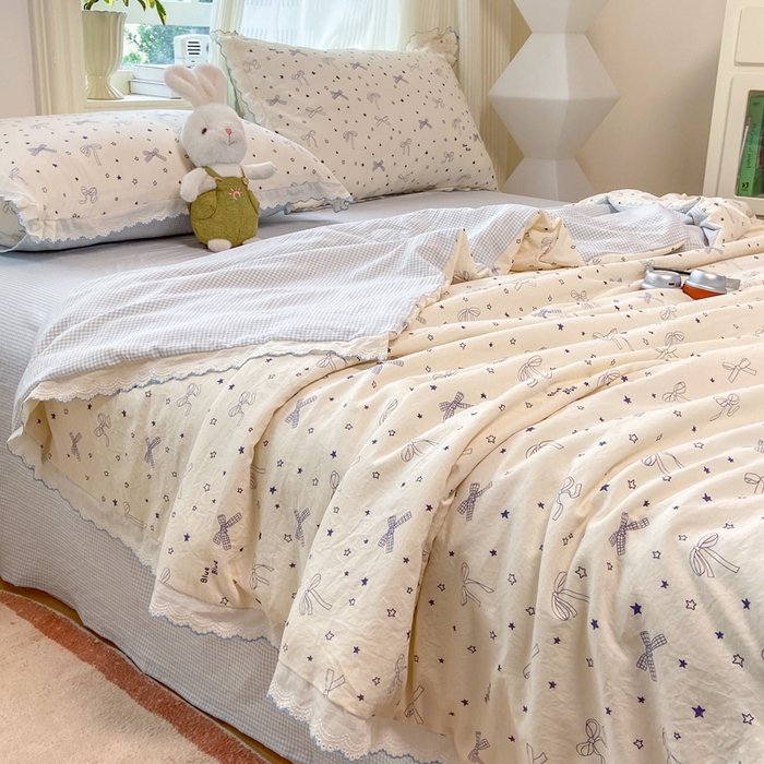 91家纺网 家纺一手货源 找家纺 （总）漫仙阁家纺 2026新款云感泡芙棉夏被四件套