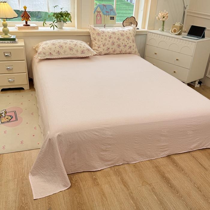 91家纺网 家纺一手货源 找家纺 漫仙阁家纺 2026新款云感泡芙棉夏被四件套 艾莎