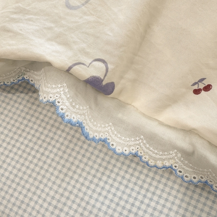 91家纺网 家纺一手货源 找家纺 漫仙阁家纺 2026新款云感泡芙棉夏被四件套 爱心狗