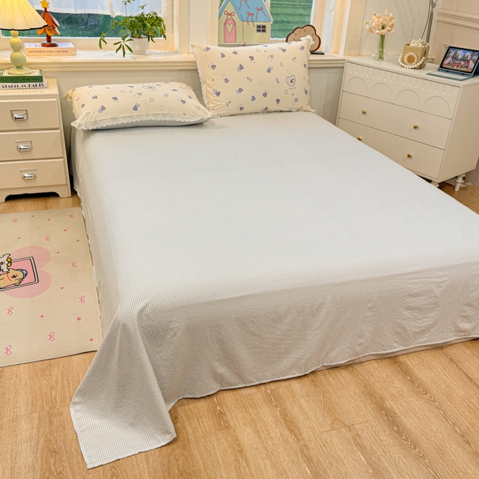 91家纺网 家纺一手货源 找家纺 漫仙阁家纺 2026新款云感泡芙棉夏被四件套 爱心狗