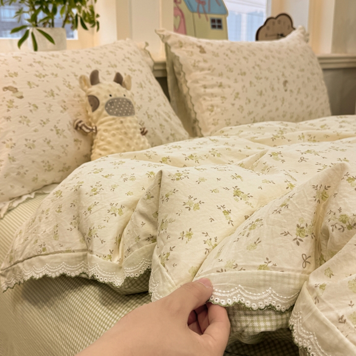 91家纺网 家纺一手货源 找家纺 漫仙阁家纺 2026新款云感泡芙棉夏被四件套 春妮