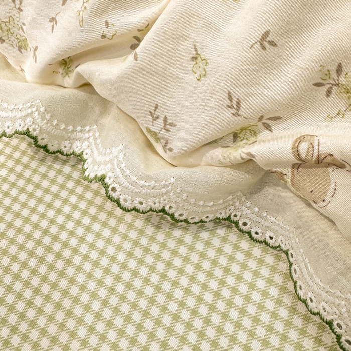 91家纺网 家纺一手货源 找家纺 漫仙阁家纺 2026新款云感泡芙棉夏被四件套 春妮