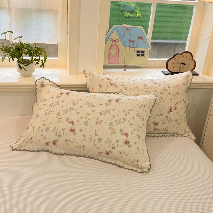 91家纺网 家纺一手货源 找家纺 漫仙阁家纺 2026新款云感泡芙棉夏被四件套 花梦