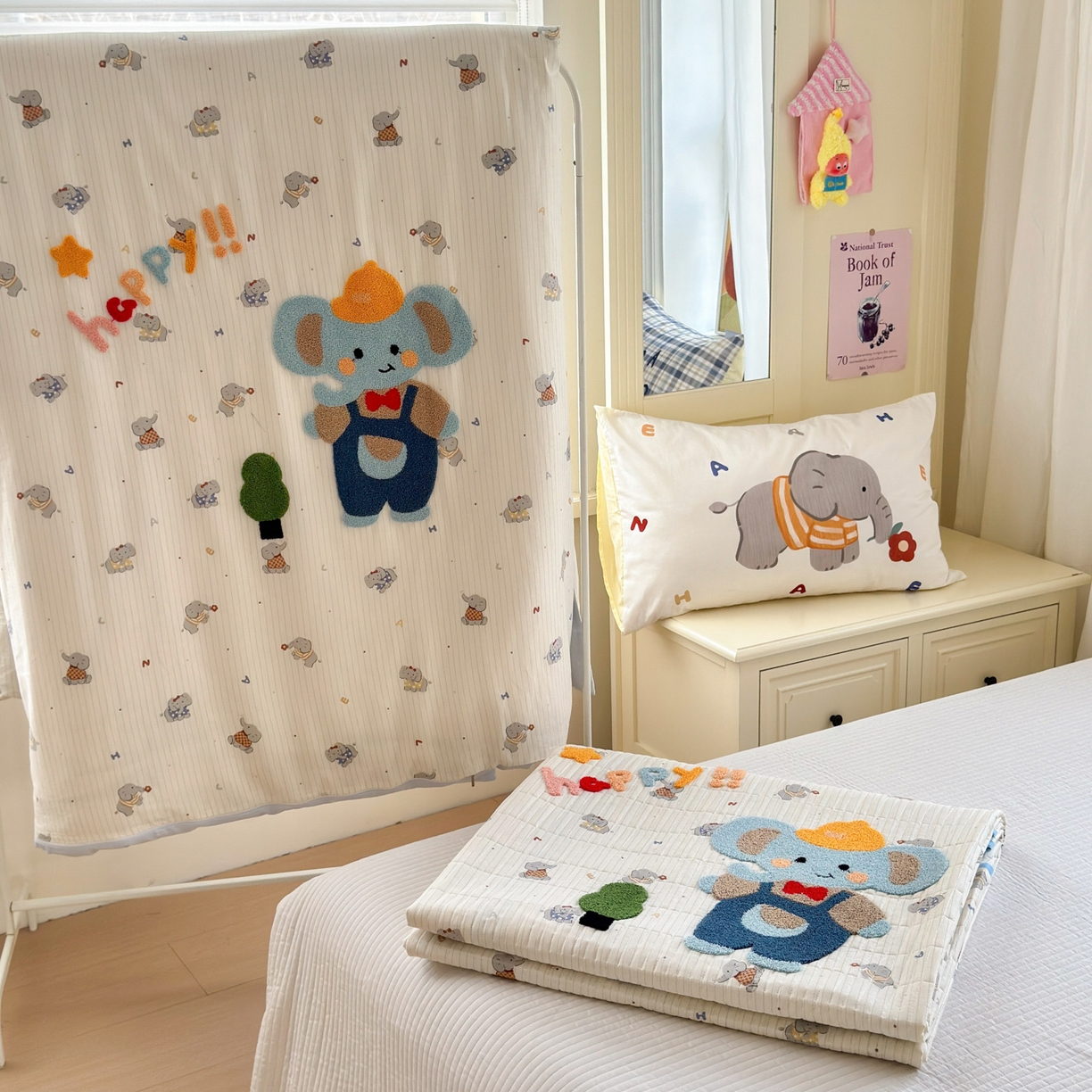 91家纺网 家纺一手货源 找家纺 （总）妮可 2026新款A类三层夹棉全棉双层纱绒多功能盖毯被