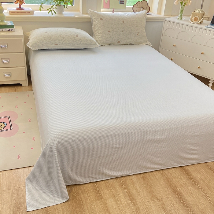 91家纺网 家纺一手货源 找家纺 漫仙阁家纺 2026新款云感泡芙棉夏被四件套 吉象