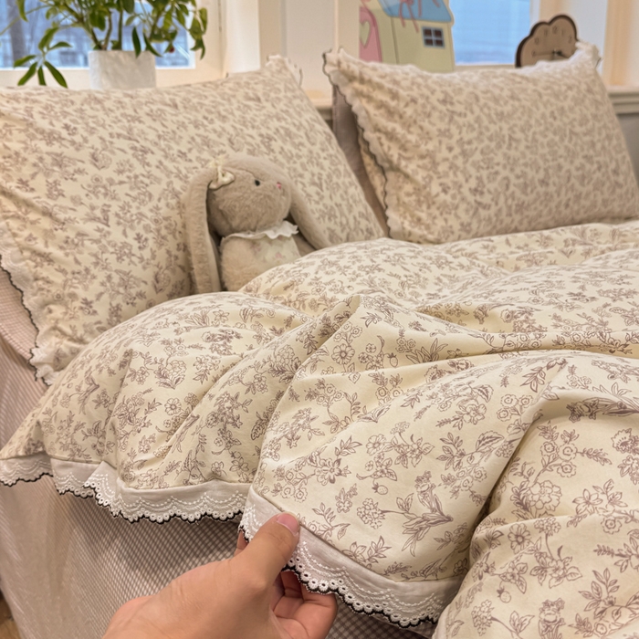 91家纺网 家纺一手货源 找家纺 漫仙阁家纺 2026新款云感泡芙棉夏被四件套 简韵