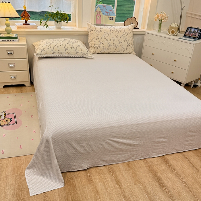 91家纺网 家纺一手货源 找家纺 漫仙阁家纺 2026新款云感泡芙棉夏被四件套 槿上花开