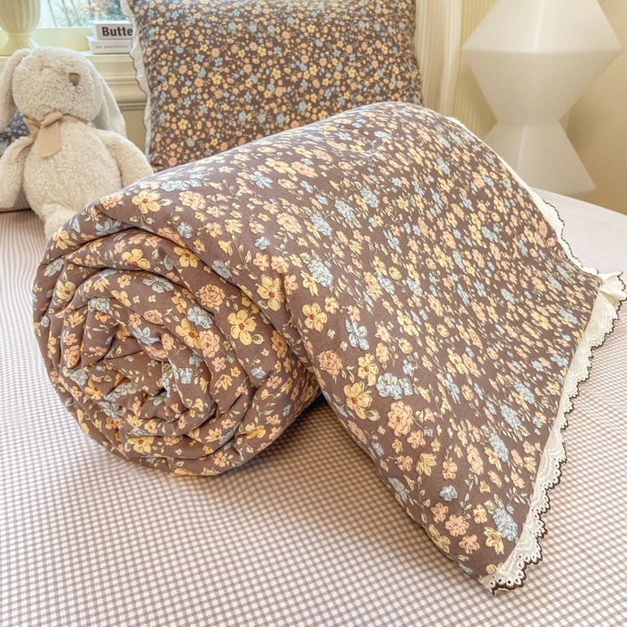 91家纺网 家纺一手货源 找家纺 漫仙阁家纺 2026新款云感泡芙棉夏被四件套 漫野