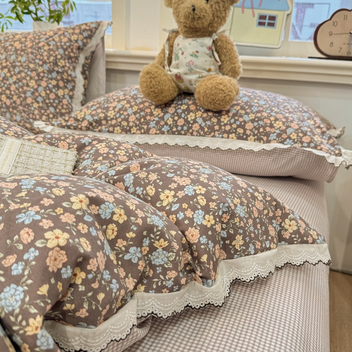 91家纺网 家纺一手货源 找家纺 漫仙阁家纺 2026新款云感泡芙棉夏被四件套 漫野