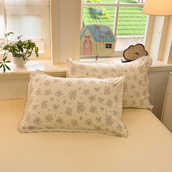 91家纺网 家纺一手货源 找家纺 漫仙阁家纺 2026新款云感泡芙棉夏被四件套 甜橘