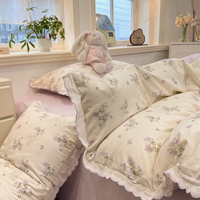 91家纺网 家纺一手货源 找家纺 漫仙阁家纺 2026新款云感泡芙棉夏被四件套 唯美