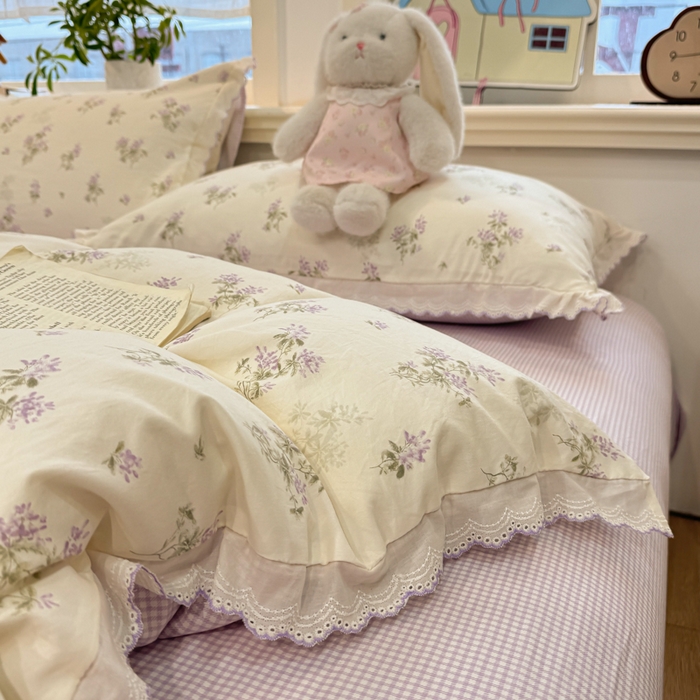 91家纺网 家纺一手货源 找家纺 漫仙阁家纺 2026新款云感泡芙棉夏被四件套 唯美