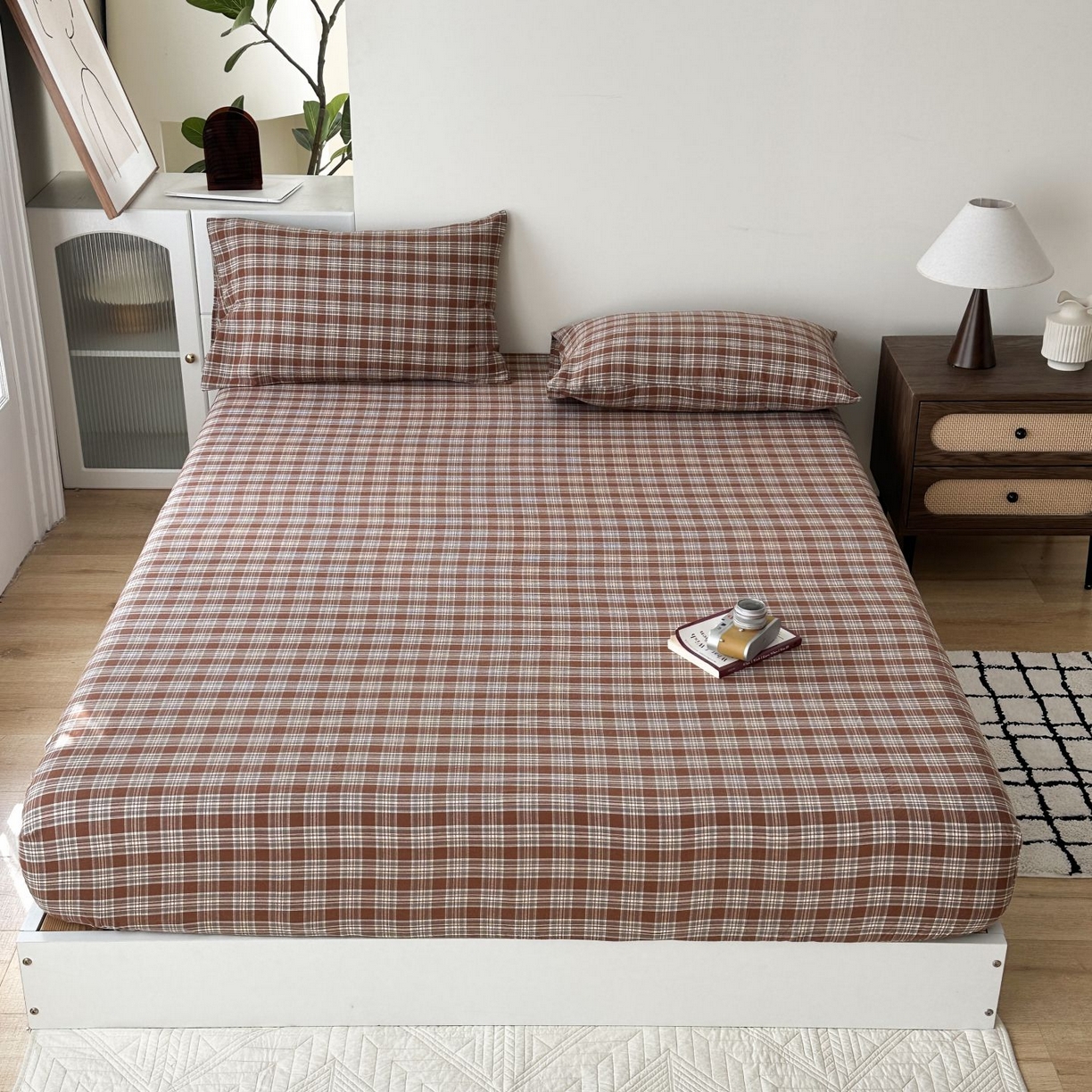 91家纺网 家纺一手货源 找家纺 （总）蓝梦 2026新款全棉无印老粗布床笠三件套