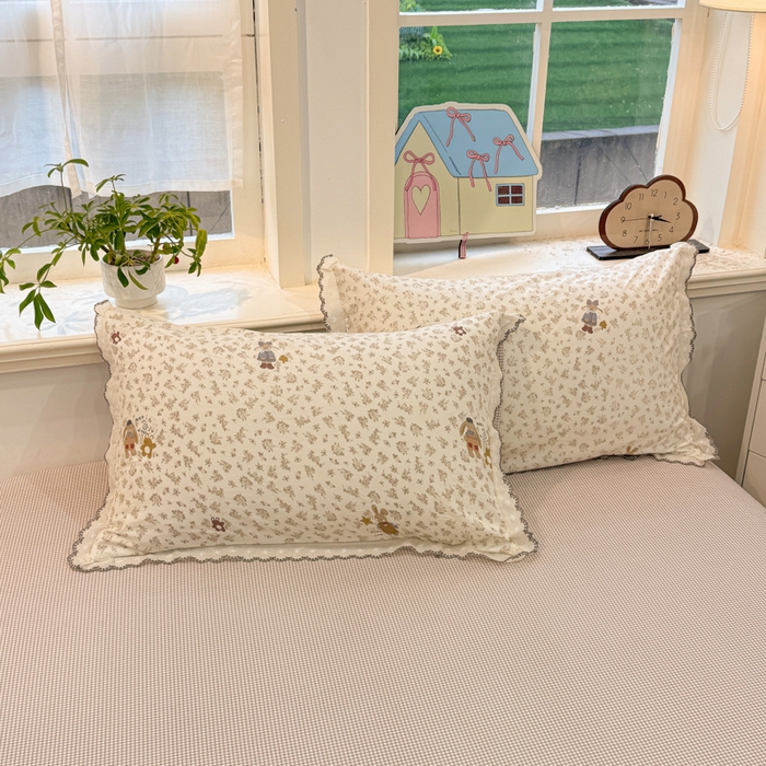 91家纺网 家纺一手货源 找家纺 漫仙阁家纺 2026新款云感泡芙棉夏被四件套 午后时光