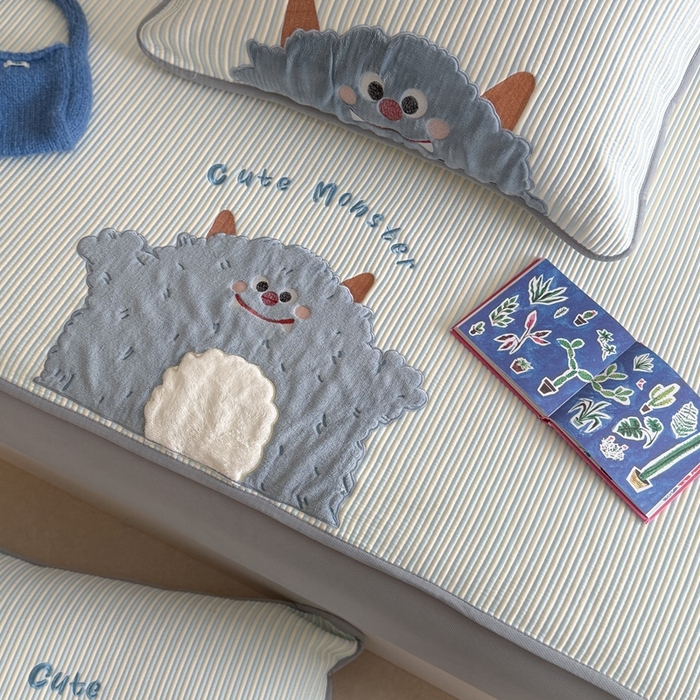 91家纺网 家纺一手货源 找家纺 暖生活 2026春夏新款3DMAX超凉感原创软凉席席子空调软席-床笠款 大怪兽-床笠款