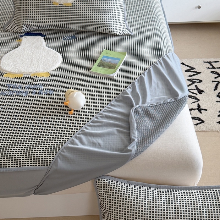 91家纺网 家纺一手货源 找家纺 暖生活 2026春夏新款3DMAX超凉感原创软凉席席子空调软席-床笠款 大白鹅-床笠款