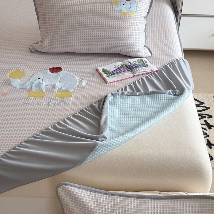 91家纺网 家纺一手货源 找家纺 暖生活 2026春夏新款3DMAX超凉感原创软凉席席子空调软席-床笠款 苹果象-床笠款