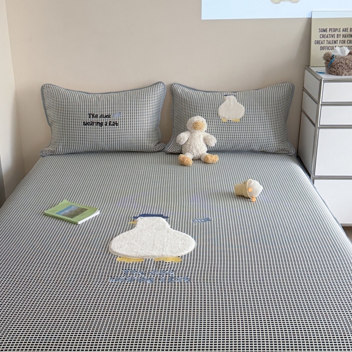 91家纺网 家纺一手货源 找家纺 暖生活 2026春夏新款3DMAX超凉感原创软凉席席子空调软席-床笠款 大白鹅-床笠款