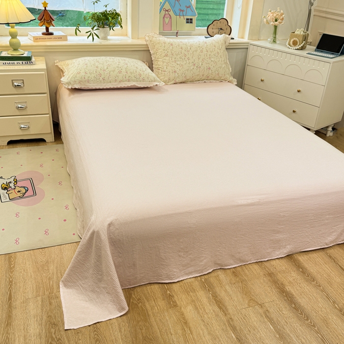 91家纺网 家纺一手货源 找家纺 漫仙阁家纺 2026新款云感泡芙棉夏被四件套 叶朦胧