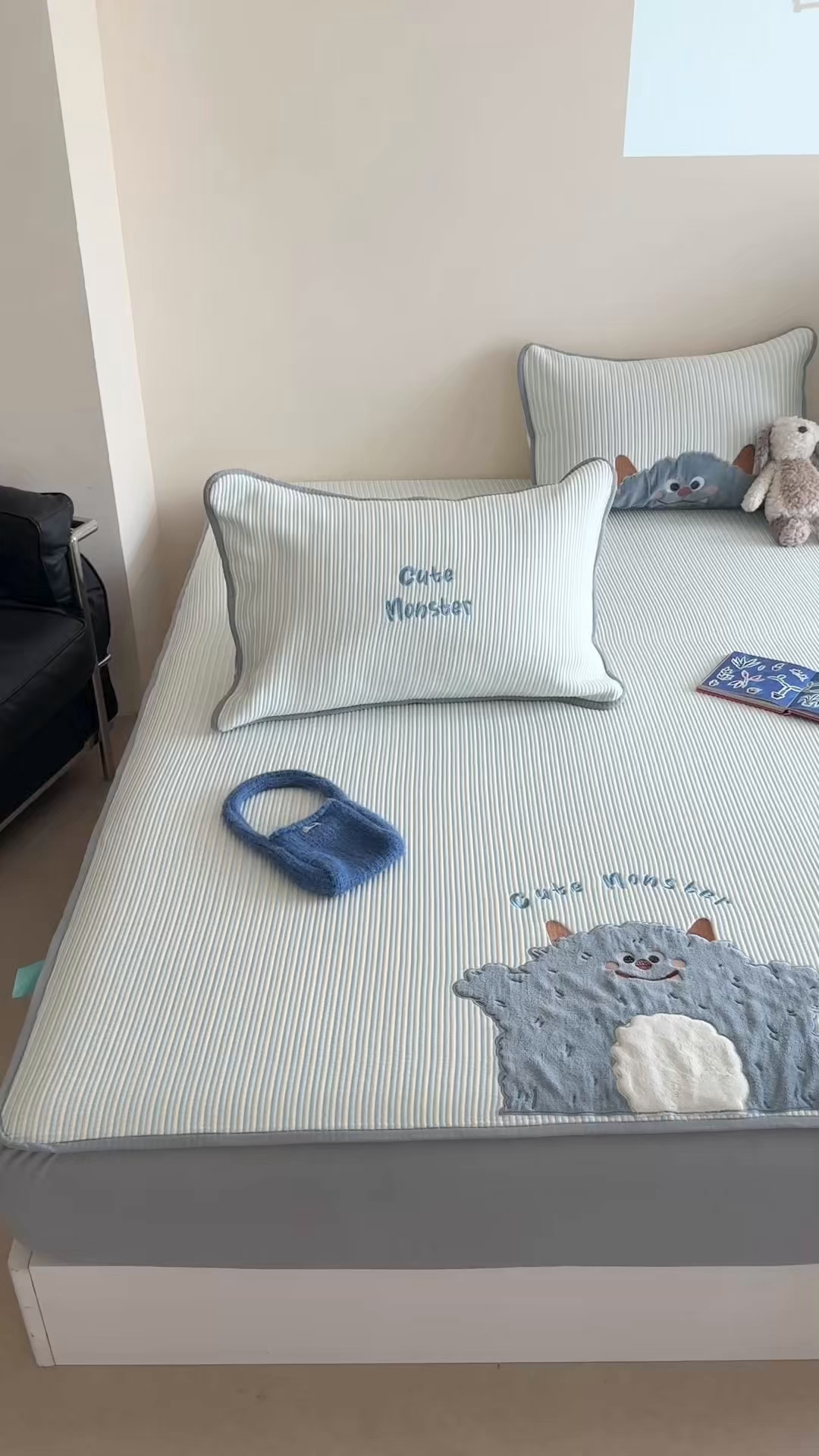 91家纺网 家纺一手货源 找家纺 暖生活 2026春夏新款3DMAX超凉感原创软凉席席子空调软席-床笠款 大怪兽-床笠款