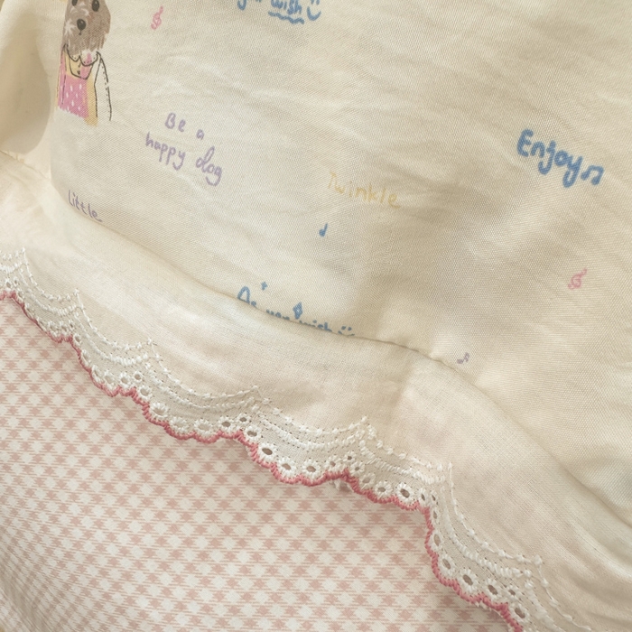 91家纺网 家纺一手货源 找家纺 漫仙阁家纺 2026新款云感泡芙棉夏被四件套 音乐狗