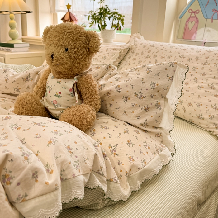 91家纺网 家纺一手货源 找家纺 漫仙阁家纺 2026新款云感泡芙棉夏被四件套 屿花