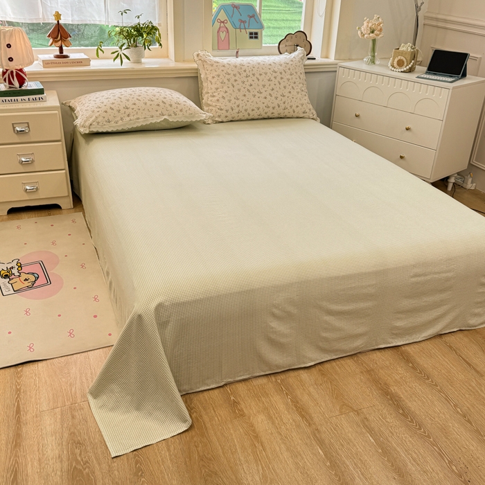 91家纺网 家纺一手货源 找家纺 漫仙阁家纺 2026新款云感泡芙棉夏被四件套 屿花