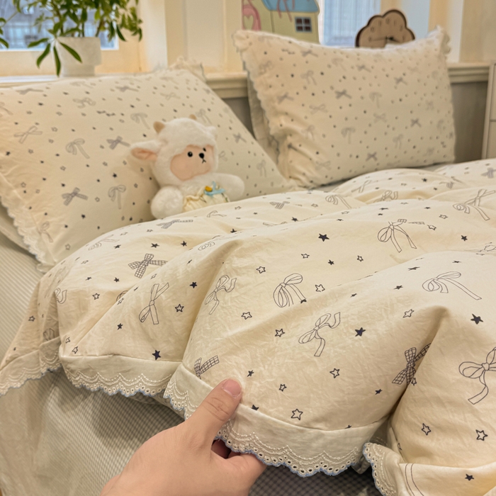 91家纺网 家纺一手货源 找家纺 漫仙阁家纺 2026新款云感泡芙棉夏被四件套 雨沫