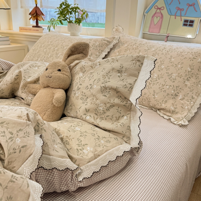 91家纺网 家纺一手货源 找家纺 漫仙阁家纺 2026新款云感泡芙棉夏被四件套 悦枝