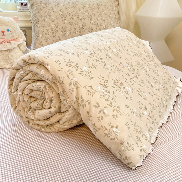 91家纺网 家纺一手货源 找家纺 漫仙阁家纺 2026新款云感泡芙棉夏被四件套 悦枝