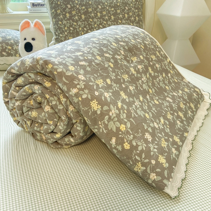 91家纺网 家纺一手货源 找家纺 漫仙阁家纺 2026新款云感泡芙棉夏被四件套 知否