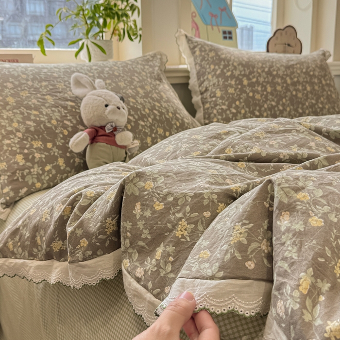 91家纺网 家纺一手货源 找家纺 漫仙阁家纺 2026新款云感泡芙棉夏被四件套 知否