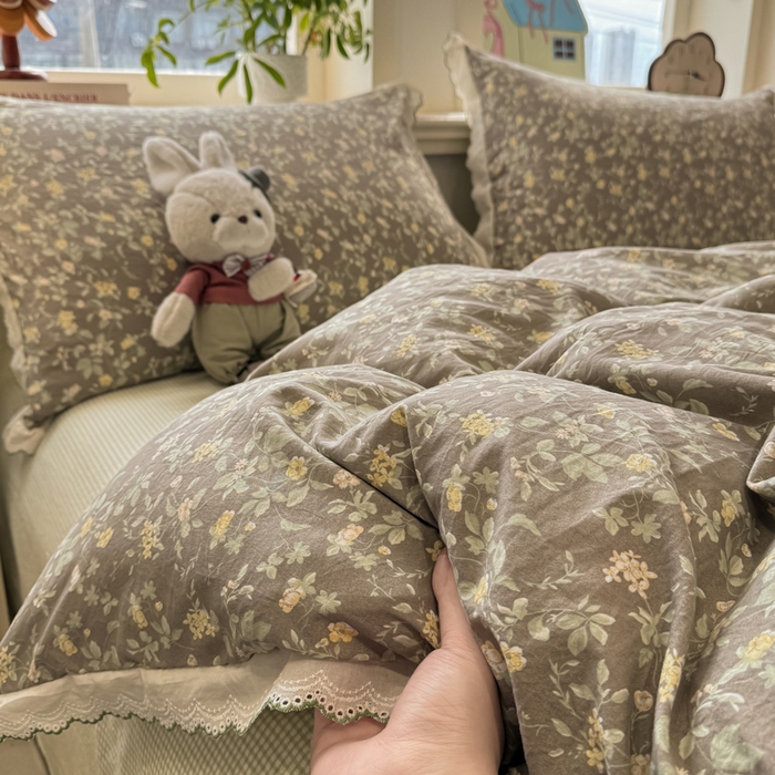 91家纺网 家纺一手货源 找家纺 漫仙阁家纺 2026新款云感泡芙棉夏被四件套 知否