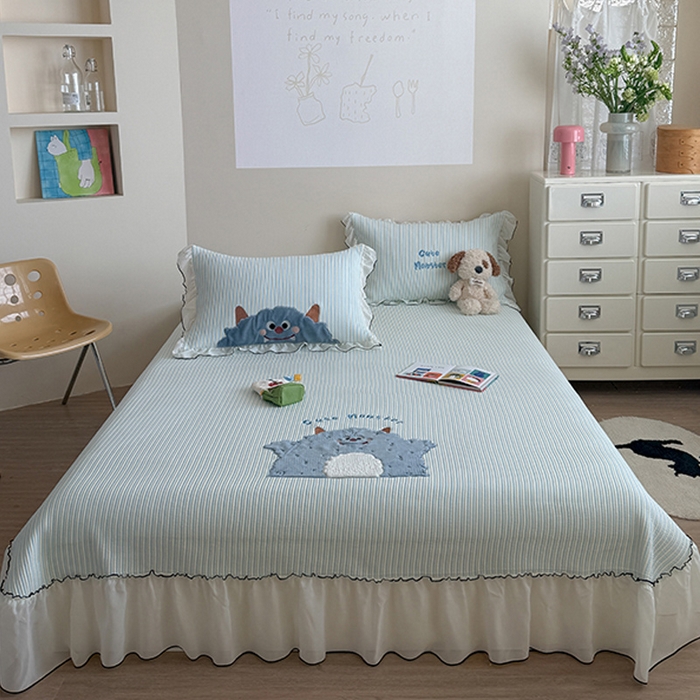 91家纺网 家纺一手货源 找家纺 （总）暖生活 2026春夏新款3DMAX超凉感原创软凉席席子空调软席-床裙款