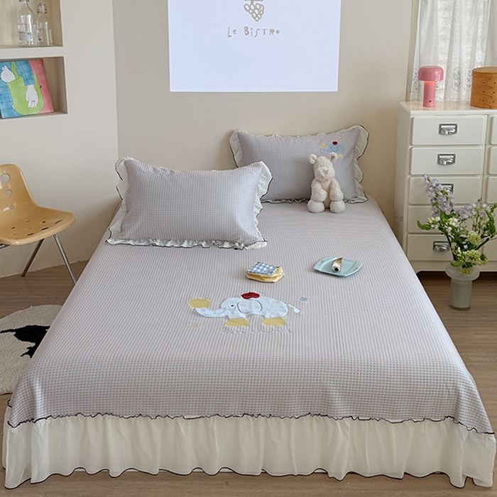 91家纺网 家纺一手货源 找家纺 （总）暖生活 2026春夏新款3DMAX超凉感原创软凉席席子空调软席-床裙款