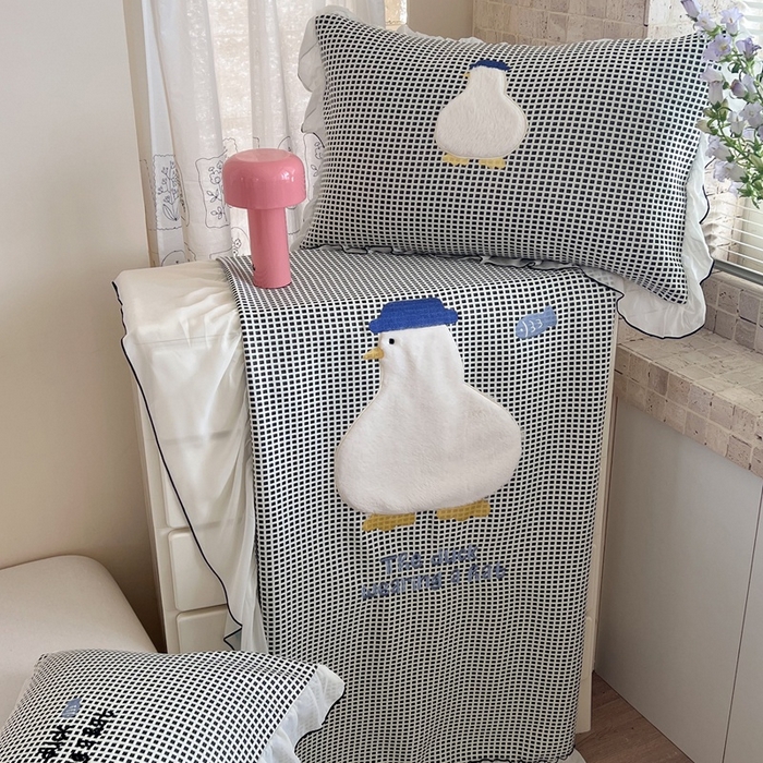 91家纺网 家纺一手货源 找家纺 暖生活 2026春夏新款3DMAX超凉感原创软凉席席子空调软席-床裙款 大白鹅-床裙款