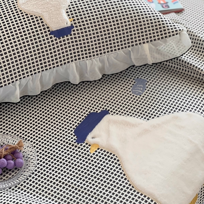 91家纺网 家纺一手货源 找家纺 暖生活 2026春夏新款3DMAX超凉感原创软凉席席子空调软席-床裙款 大白鹅-床裙款