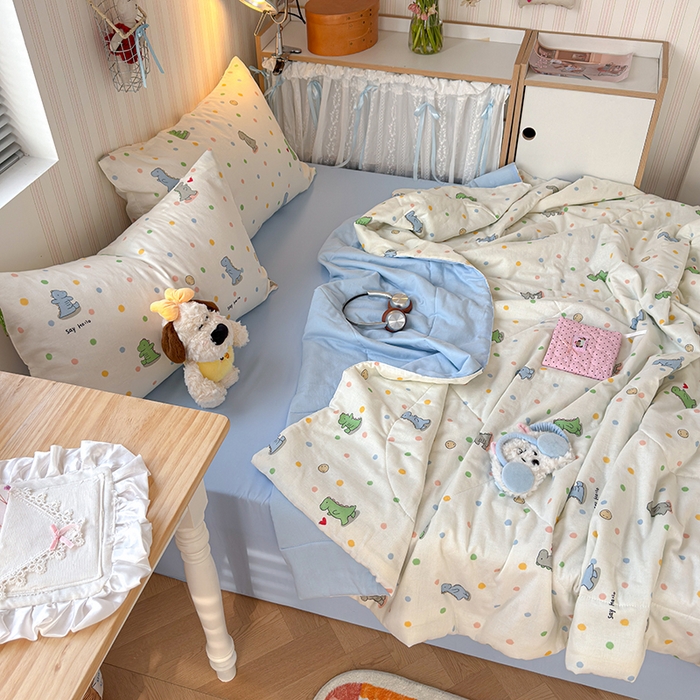 91家纺网 家纺一手货源 找家纺 （总）老帅的工厂店 2026新款A类全棉双层纱大豆纤维夏被