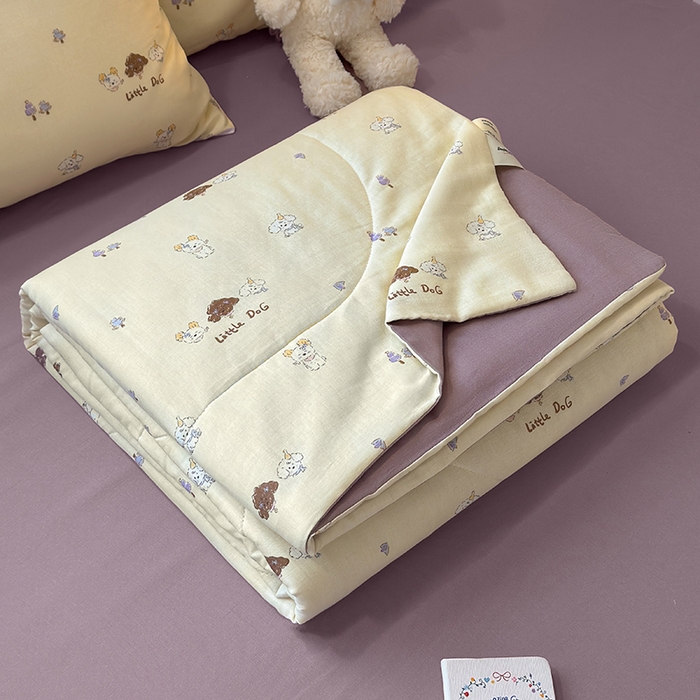 91家纺网 家纺一手货源 找家纺 （总）老帅的工厂店 2026新款A类全棉双层纱大豆纤维夏被