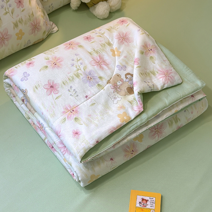 老帅的工厂店 2026新款A类全棉双层纱大豆纤维夏被 春晓