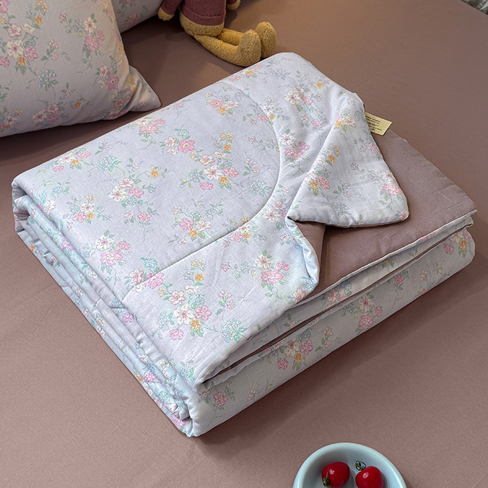 老帅的工厂店 2026新款A类全棉双层纱大豆纤维夏被 花清梦