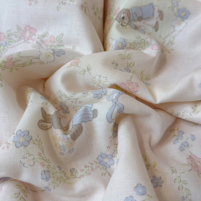 91家纺网 家纺一手货源 找家纺 老帅的工厂店 2026新款A类全棉双层纱大豆纤维夏被 花野闲兔