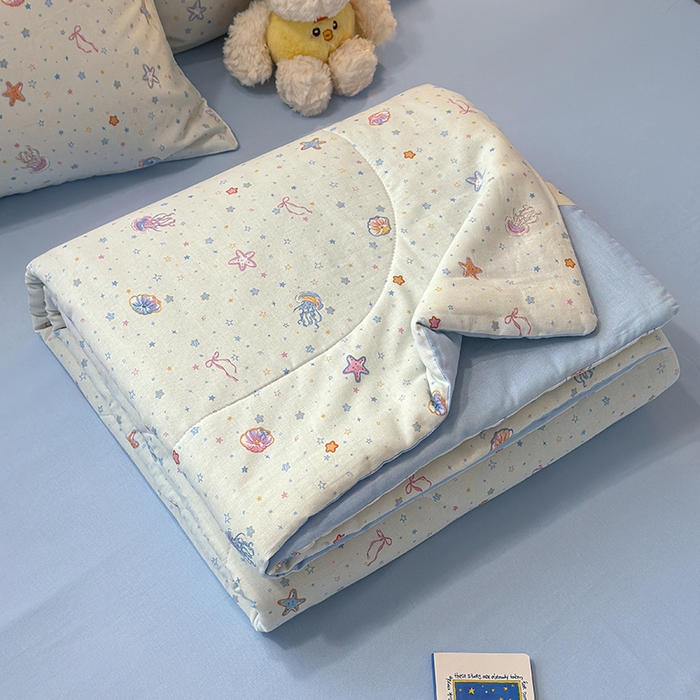 老帅的工厂店 2026新款A类全棉双层纱大豆纤维夏被 水星记