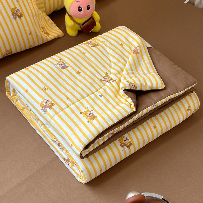 老帅的工厂店 2026新款A类全棉双层纱大豆纤维夏被 星崽